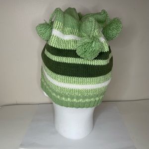 Cute Light Green cap hat with Pom poms The Children's Place 7/8